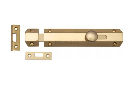 Solid Brass - 6" Flat Bolt