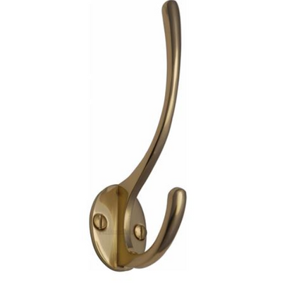 Solid Brass - Long Hat & Coat Hook