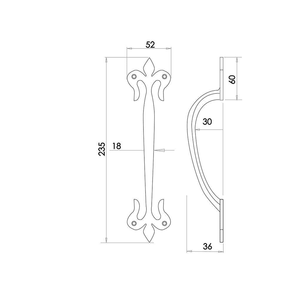 Fleur De Lys Pull Handles
