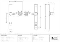 Right-Handed Monkeytail Slimline Lever Espag. Lock Set