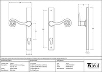 Left-Handed Monkeytail Slimline Lever Espag. Lock Set