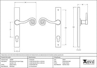 Right-Handed Monkeytail Slimline Lever Espag. Lock Set