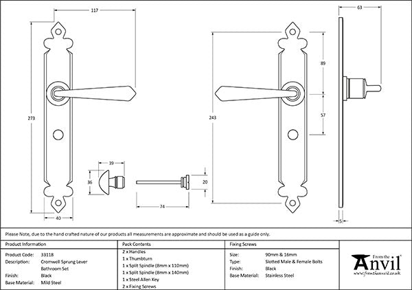 Cromwell Lever Bathroom Set