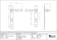 Narrow Lever Espag. Lock Set