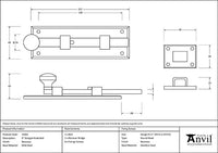 6" Straight Knob Bolt
