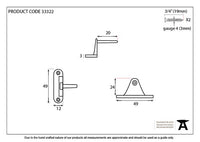 Cranked Casement Stay Pin