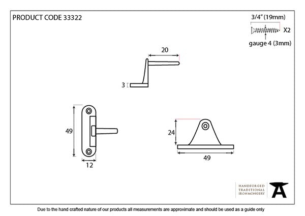 Cranked Casement Stay Pin