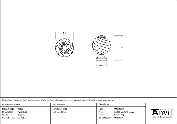 Twist Cabinet Knob