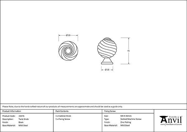 Twist Cabinet Knob