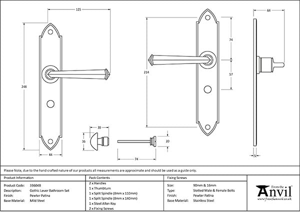 Gothic Lever Bathroom Set