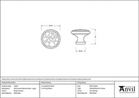 Large Hammered Cabinet Knob