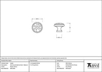 Medium Hammered Cabinet Knob