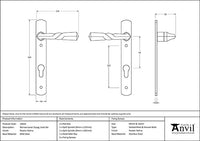 Narrow Lever Espag. Lock Set