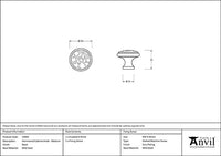 Medium Hammered Cabinet Knob