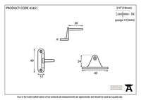 Cranked Casement Stay Pin