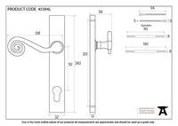 Left-Handed Monkeytail Slimline Lever Espag. Lock Set