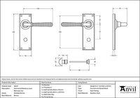 Hammered Newbury Lever Bathroom Set