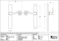 Right-Handed Monkeytail Slimline Lever Espag. Latch Set
