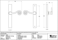 Right-Handed Monkeytail Slimline Lever Espag. Latch Set
