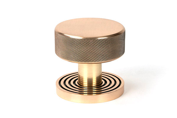 Brompton Mortice/Rim Knob Set Beehive Rose