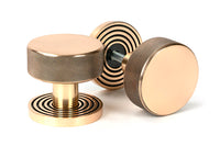 Brompton Mortice/Rim Knob Set Beehive Rose