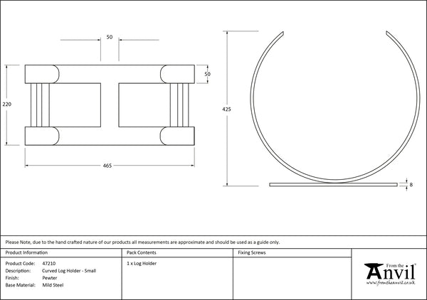 Small Curved Log Holder