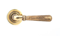 Hammered Newbury Lever on Rose Set Plain Rose (Unsprung)