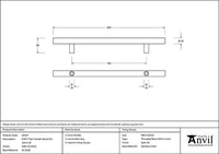 0.9m T Bar Handle Secret Fix 32mm dia