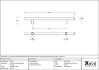 0.9m T Bar Handle Secret Fix 32mm dia