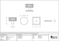 38mm Judd Cabinet Knob Square Rose