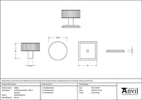 38mm Judd Cabinet Knob Square Rose