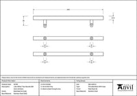 1.8m Offset T Bar Handle B2B 32mm dia