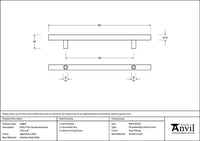 0.9m T Bar Handle Secret Fix 32mm dia