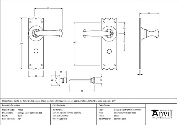 Cottage Lever Bathroom Set