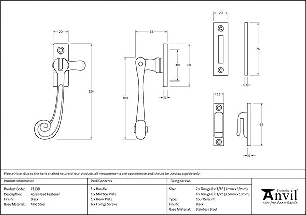 Rosehead Fastener