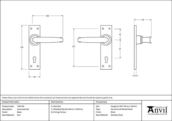 Classic Lever Lock Set Standard
