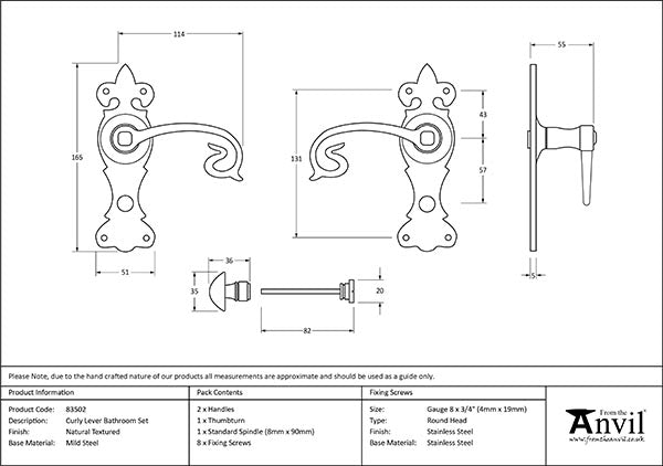 Curly Lever Bathroom Set