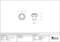Large Ringed Cabinet Knob