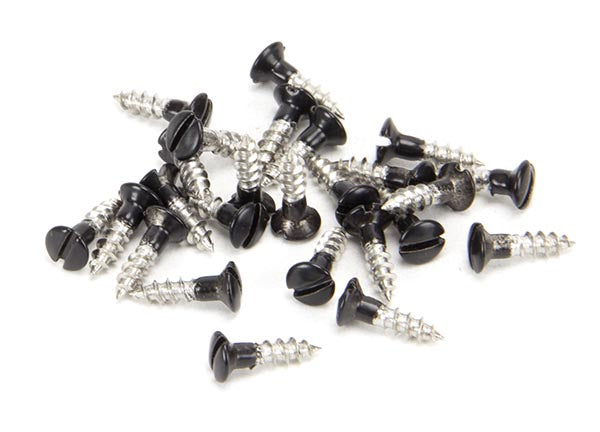 3 x 12mm Black SS Countersunk Raised Head Screws (25)
