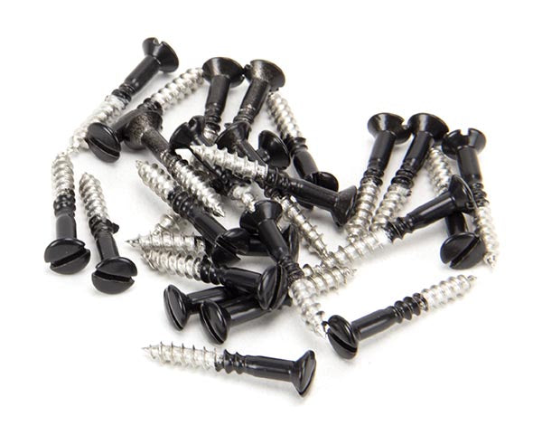 3½ x 25mm Black SS Countersunk Raised Head Screws (25)