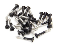 3½ x 25mm Black SS Countersunk Raised Head Screws (25)