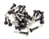 3½ x 25mm Black SS Countersunk Raised Head Screws (25)