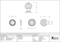 35mm Wooden Beehive Cabinet Knob