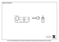 5 Pin Euro Cylinder/Thumbturn 40/40 Keyed to differ