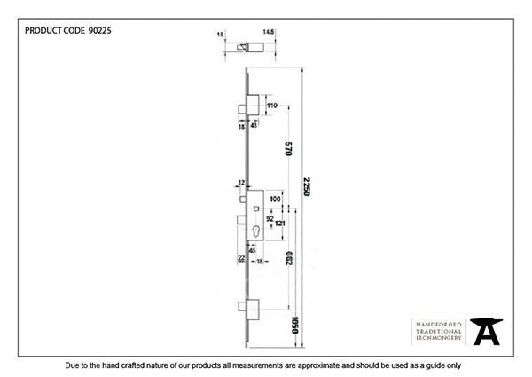 45mm SS Backset Linear 3 Point Door Lock