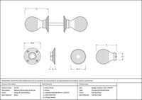 Beehive Mortice/Rim Knob Set