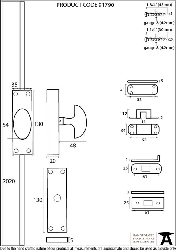 Knob for Cremone Bolt