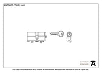 6 Pin Euro Cylinder 30/35 Keyed to differ