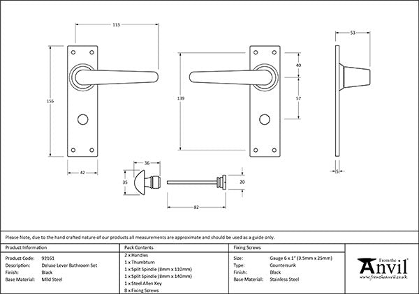 Deluxe Lever Bathroom Set