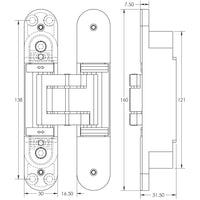 Ghost Concealed Hinges 160mm